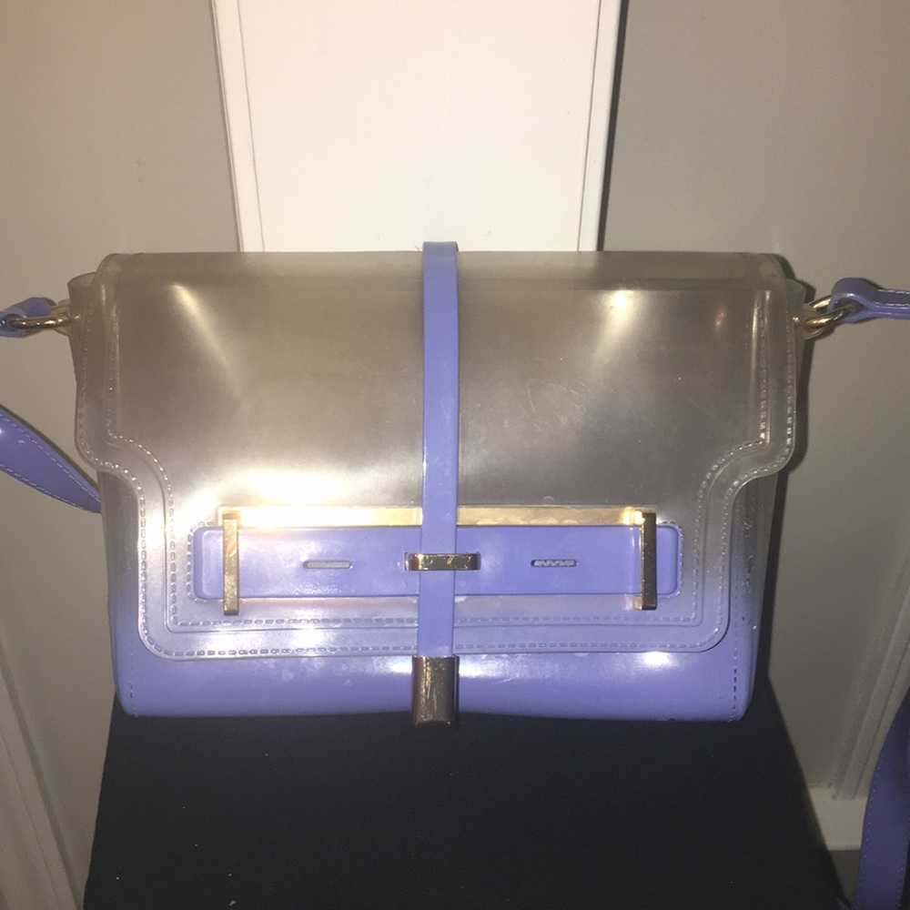 Clear ombré blue bag